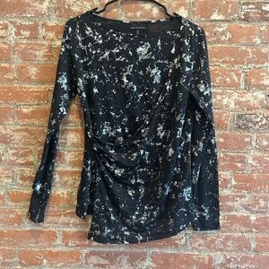 Sara Pacini Metallic Surplice Top